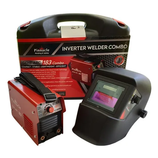 GENE ARC 183  160A  INVERTER WELDER COMBO include 160A inverter, auto adjustable helmet, welding rod, wire brush, hammer