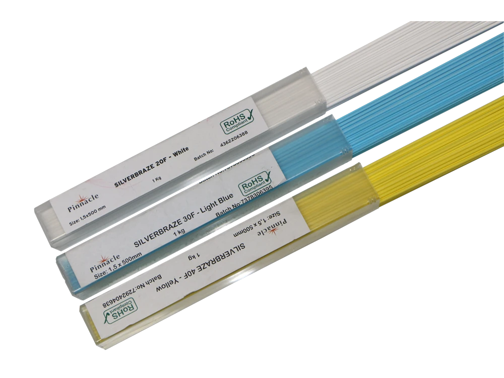 SILVERBRAZE 20F  FLUX COATED WHITE  1.5 x 500MM 1kg
